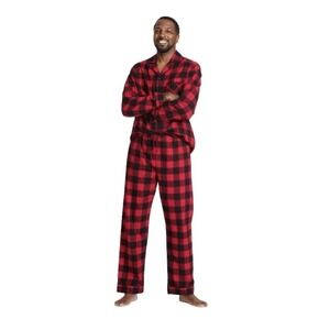 Wondershop Men's Flannel Pajamas, Large 36/38 Red Buffalo Check Soft 2 Piece Set
